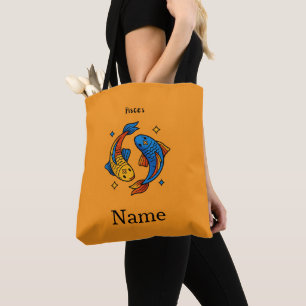 Fische-Sternzeichen Cartoon-Fisch-Illustration Tasche