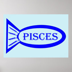 Fische-Sternzeichen-Fisch-Plakat Poster