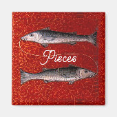 Fische Sternzeichen Geburtstagsfeier Magnet (Vorne)