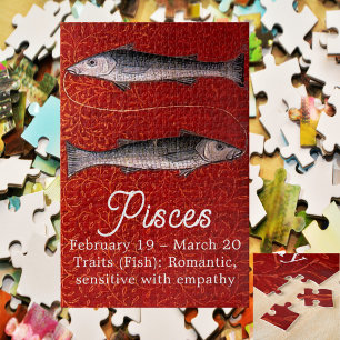Fische Sternzeichen Geburtstagsfeier Puzzle