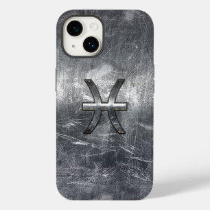 Fische-Sternzeichen im grunge Stahl-Stil Case-Mate iPhone 14 Hülle