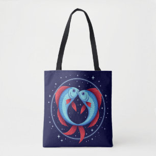 Fische-Sternzeichen in einem kosmischen künstleris Tasche