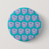 Fische-Sternzeichen-Kokette-Herz-Geburtstagskuchen Button (Vorderseite)