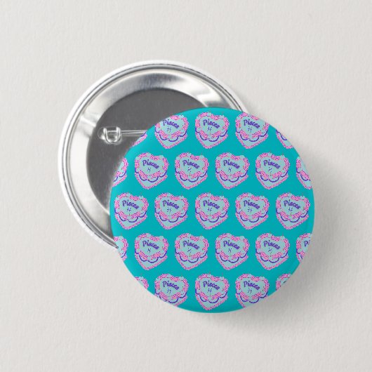 Fische-Sternzeichen-Kokette-Herz-Geburtstagskuchen Button (Vorne & Hinten)