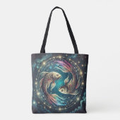 Fische Sternzeichen Kunst Tasche (Rückseite)
