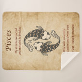 Fische-Sternzeichen mit Affirmationen Sherpadecke (Vorderseite (Horizontal))