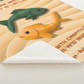 Fische-Sternzeichen Moderne 3D-Astrologie-Design Sherpadecke (3/4)