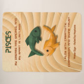 Fische-Sternzeichen Moderne 3D-Astrologie-Design Sherpadecke (Vorderseite (Horizontal))