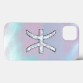 Fische-Sternzeichen Mutter-der-Perle-Stil Case-Mate iPhone Hülle (Rückseite (Horizontal))
