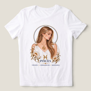 Fische-Sternzeichen-Porträt-Grafik-T-Shirt Tri-Blend Shirt