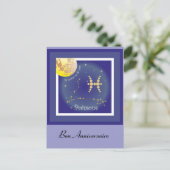 Fische Sternzeichen Postkarte (Stehend Vorderseite)