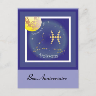 Fische Sternzeichen Postkarte