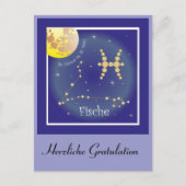 Fische Sternzeichen Postkarte (Vorderseite)
