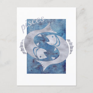 Fische-Sternzeichen-Postkarte Postkarte