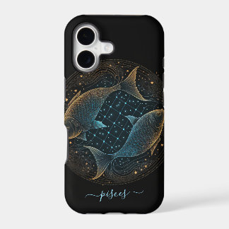 Fische Sternzeichen schwarz und gold Case-Mate iPh