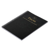 Fische-Sternzeichen-Spiralblock - Faux-Leder-Optik Notizblock (Linke Seite)
