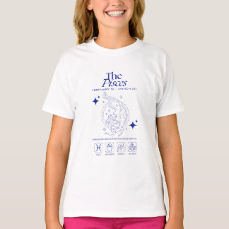 Fische Sternzeichen Träumerische Astrologie Linien T-Shirt
