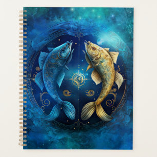 Fische-Sternzeichen-Wasserfarben-Design Planer