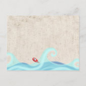Fische Surfwellen Postkarte (Rückseite)