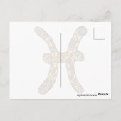Fische Tierkreiszeichen Symbol Postkarte (Rückseite)