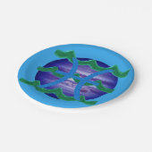 Fische Tortenplatten Pappteller (Schrägansicht)