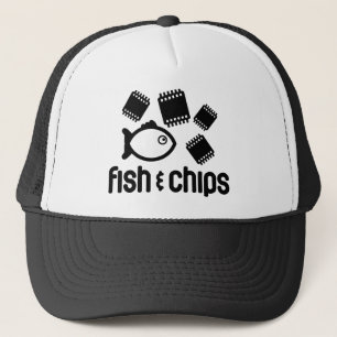 Fische u. Chips Truckerkappe