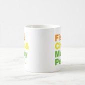 Fische u. Chips u. breiartige Erbsen Kaffeetasse (Mittel)