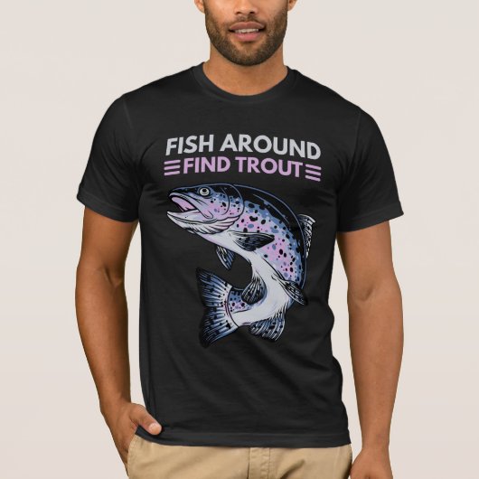 Fische um Forellenfischerei T-Shirt (Vorderseite)