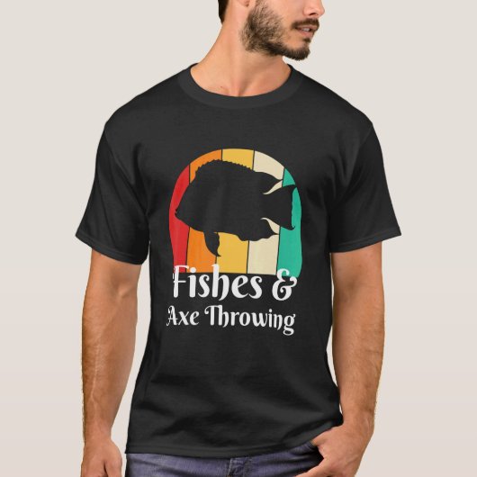 Fische und Axtwerfen T-Shirt (Vorderseite)