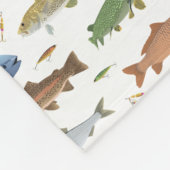 Fische und Baeume Fleecedecke (Ecke)