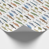 Fische und Baeume Geschenkpapier (Ecke)