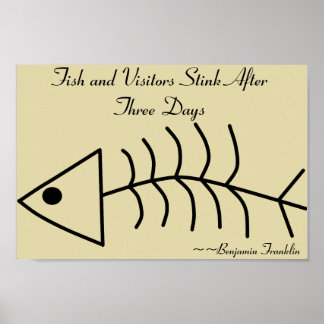 Fische und Besucher stinken nach drei Tagen Print Poster