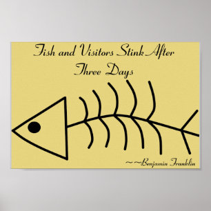Fische und Besucher stinken nach drei Tagen Print Poster