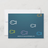 Fische und Blasen - 3x5 Pool-Party Einladung (Rückseite)