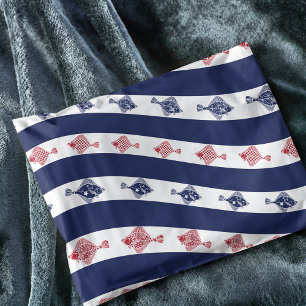 Fische und blaue Streifen Seidenpapier