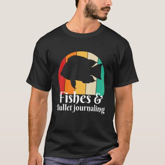 Fische und Bullet Journaling T-Shirt (Vorderseite)