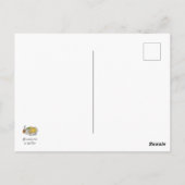 Fische und Chips auf einer Postkarte (Rückseite)