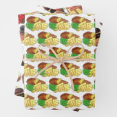 Fische und Chips - Bangalore und Mash Vollenglisch Geschenkpapier Set (Beispiel)