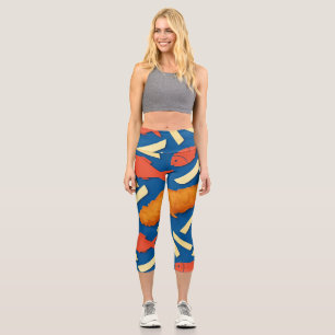 Fische und Chips Capri Leggings