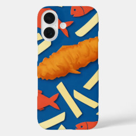 Fische und Chips iPhone 16 Hülle
