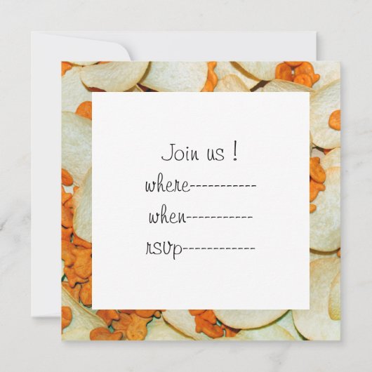 Fische und Chips Einladung (Rückseite)