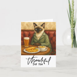 Fische und Chips für Katzen Dankeskarte