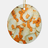 Fische und Chips Keramik Ornament (Links)