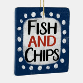 Fische und Chips Keramikornament (Rechts)