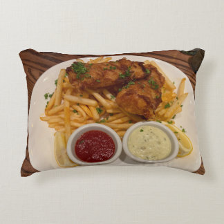 Fische und Chips Kissen