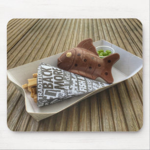 Fische und Chips Mousepad