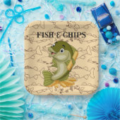 Fische und Chips Pappteller (Party)