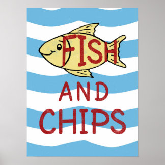 Fische und Chips Poster
