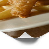 Fische und Chips Poster (Ecke)