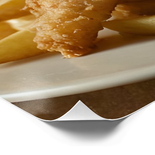 Fische und Chips Poster (Ecke)